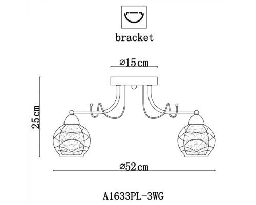 Потолочная люстра Intreccio A1633PL-3WG Arte Lamp