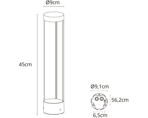 Наземный светильник New York A1645PA-1BK Arte Lamp