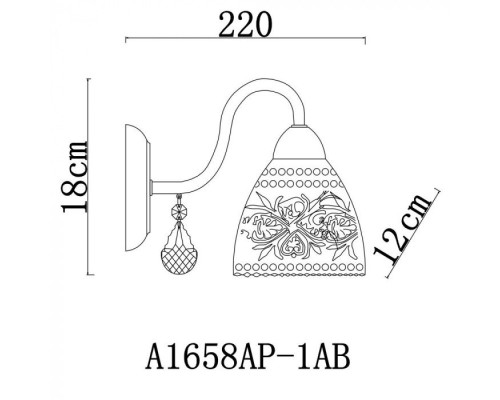 Бра Rugiada A1658AP-1AB Arte Lamp