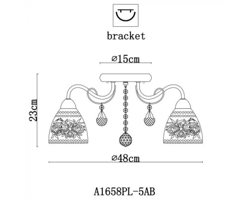 Потолочная люстра Rugiada A1658PL-5AB Arte Lamp