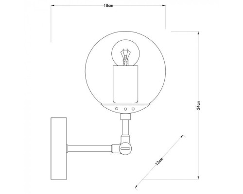 Бра Bolla A1664AP-1BK Arte Lamp