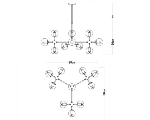 Потолочная люстра Bolla A1664SP-12CC Arte Lamp