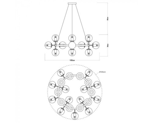 Подвесная люстра Bolla A1664SP-25BK Arte Lamp