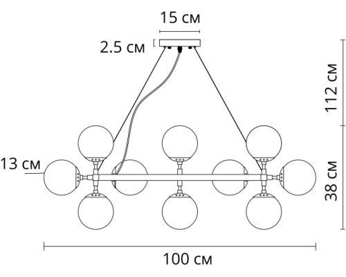 Подвесная люстра Bolla A1664SP-25GO Arte Lamp