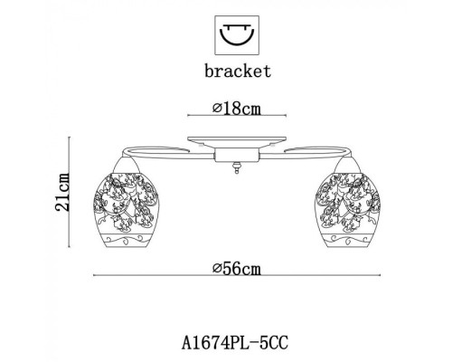 Потолочная люстра Gemma A1674PL-5CC Arte Lamp