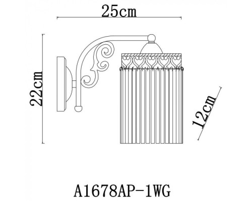 Бра Torrente A1678AP-1WG Arte Lamp