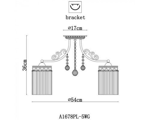 Потолочная люстра Torrente A1678PL-5WG Arte Lamp