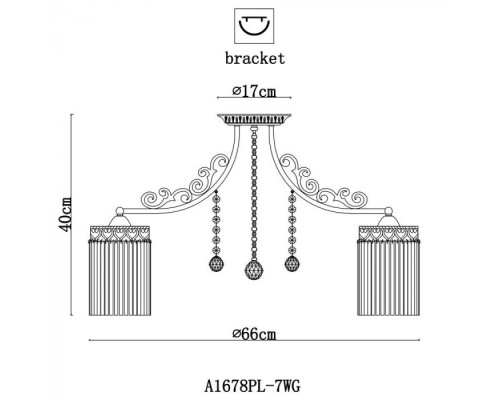 Потолочная люстра Torrente A1678PL-7WG Arte Lamp