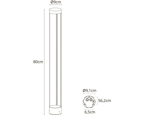 Наземный светильник New York A1680PA-1BK Arte Lamp
