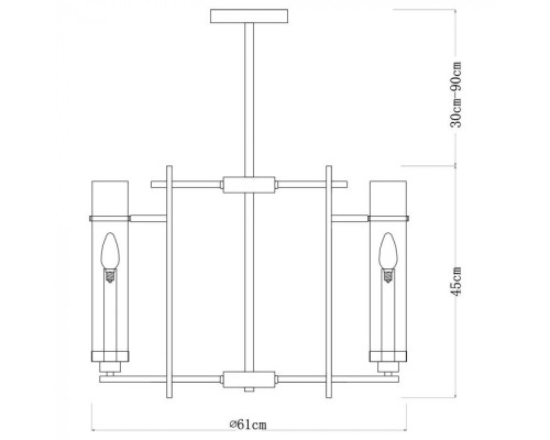 Потолочная люстра Hugo A1688LM-6CC Arte Lamp