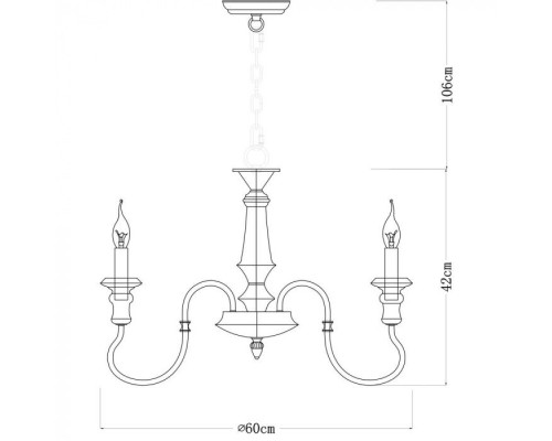 Подвесная люстра Woodstock A1700LM-6BR Arte Lamp