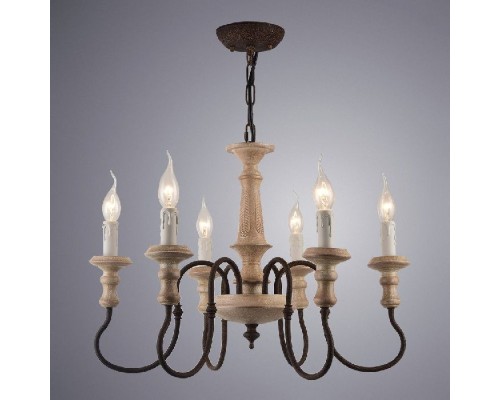 Подвесная люстра Woodstock A1700LM-6BR Arte Lamp