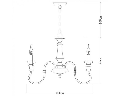 Подвесная люстра Woodstock A1700LM-8BR Arte Lamp