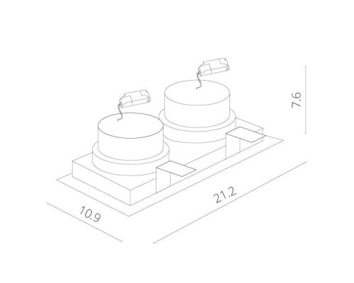 Точечный светильник Cardani A1712PL-2WH Arte Lamp