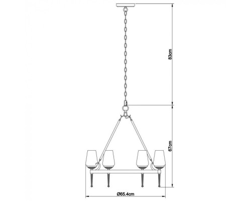 Подвесная люстра Stefan A1722SP-6BA Arte Lamp