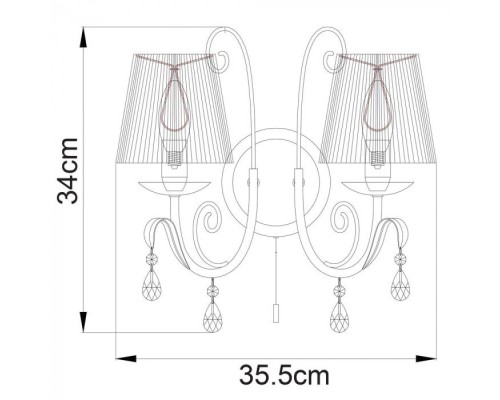 Бра Romana Snow A1743AP-2WH Arte Lamp
