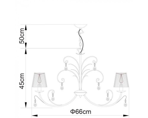 Подвесная люстра Romana Snow A1743LM-5WH Arte Lamp