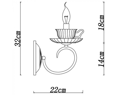 Бра Tet-a-tet A1750AP-1AB Arte Lamp