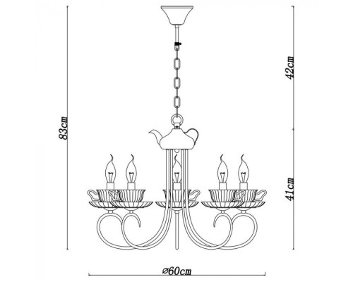 Подвесная люстра Tet-a-tet A1750LM-5AB Arte Lamp