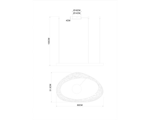 Подвесной светильник Cinta A1847SP-46BK Arte Lamp