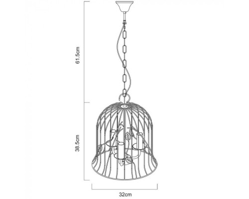 Подвесной светильник Gabbia A1878SP-3WG Arte Lamp