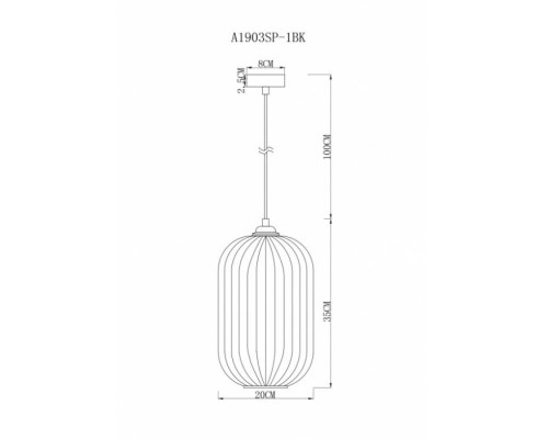 Подвесной светильник Arwen A1903SP-1BK Arte Lamp