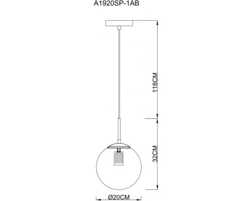 Подвесной светильник Volare A1920SP-1AB Arte Lamp