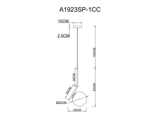 Подвесной светильник Bolla-unica A1923SP-1CC Arte Lamp