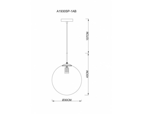 Подвесной светильник Volare A1930SP-1AB Arte Lamp