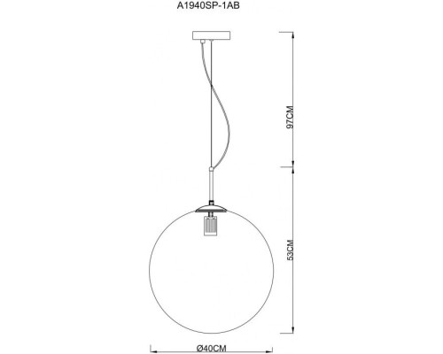 Подвесной светильник Volare A1940SP-1AB Arte Lamp