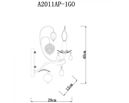 Бра Ricchezza A2011AP-1GO Arte Lamp