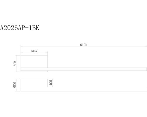 Настенный светильник Sargas A2026AP-1BK Arte Lamp