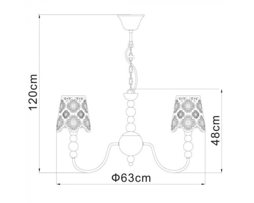 Подвесная люстра Maestro A2030LM-5WA Arte Lamp