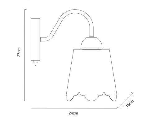 Бра Julia A2032AP-1WG Arte Lamp