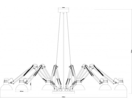 Подвесная люстра Ragno A2043SP-12BK Arte Lamp