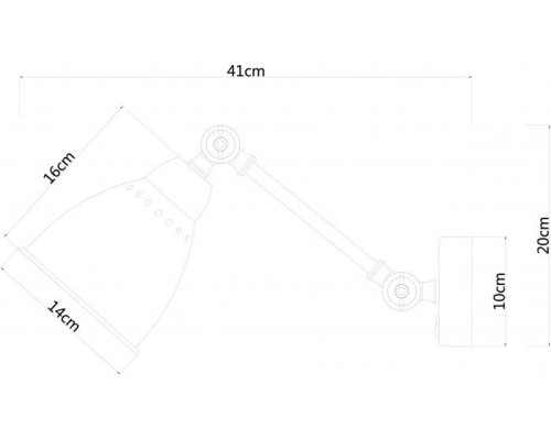 Бра Braccio A2054AP-1BK Arte Lamp