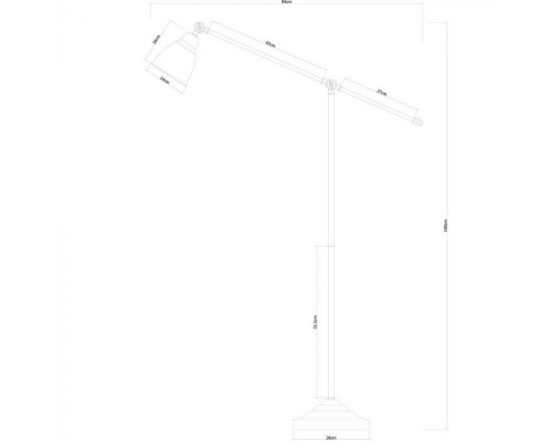 Торшер Braccio A2054PN-1AB Arte Lamp