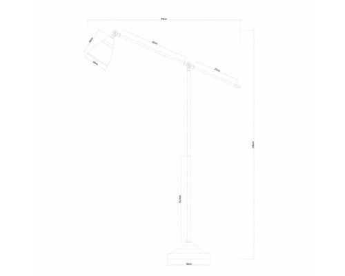 Торшер Braccio A2054PN-1BK Arte Lamp