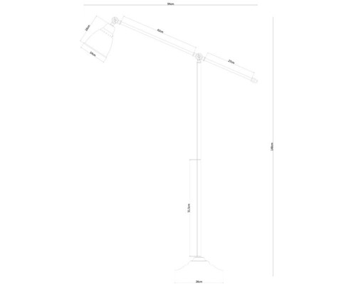 Торшер Braccio A2054PN-1SS Arte Lamp