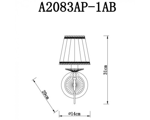 Бра Charm A2083AP-1AB Arte Lamp