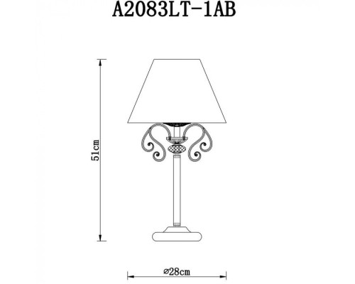 Настольная лампа Charm A2083LT-1AB Arte Lamp