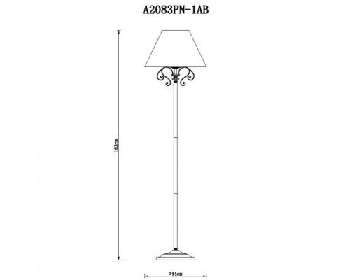 Торшер Charm A2083PN-1AB Arte Lamp