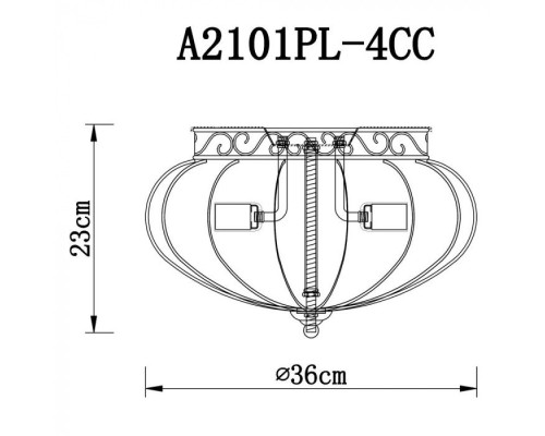 Потолочный светильник Venezia A2101PL-4CC Arte Lamp
