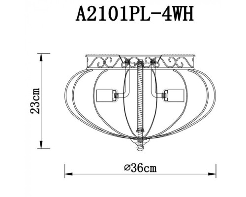 Потолочный светильник Venezia A2101PL-4WH Arte Lamp
