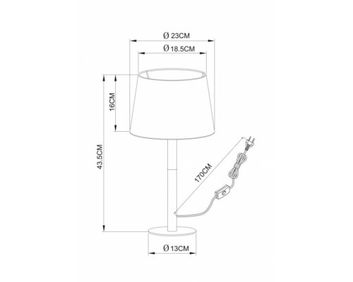 Настольная лампа Connor A2102LT-1WH Arte Lamp