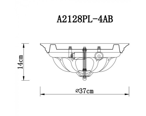 Потолочный светильник San Marco A2128PL-4AB Arte Lamp
