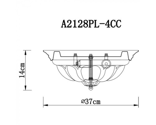 Потолочный светильник San Marco A2128PL-4CC Arte Lamp