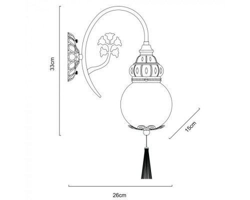 Бра Sultan A2146AP-1GA Arte Lamp