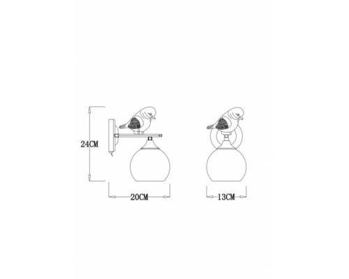 Бра Gemelli A2150AP-1WG Arte Lamp