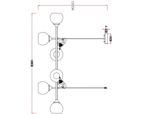 Подвесной светильник Gemelli A2150SP-6WG Arte Lamp